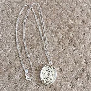 Long Charming Charlie silver necklace